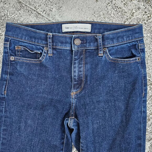 Gap Girls Jeans True Skinny Ankle Blue Denim Jeans Size 27R - Picture 6 of 9